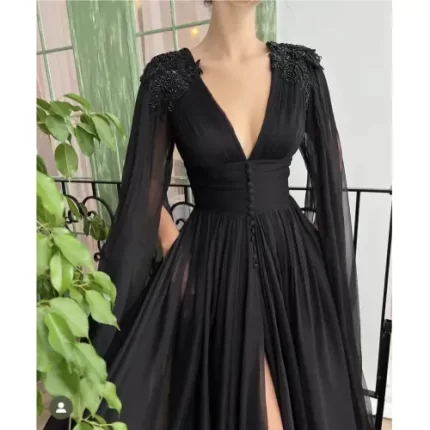 Black ball gown
