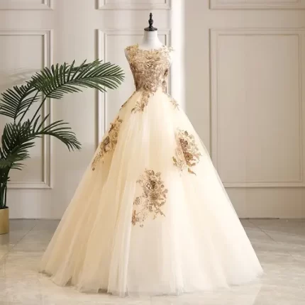 Gold ball gown