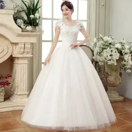 White Wedding ball gown